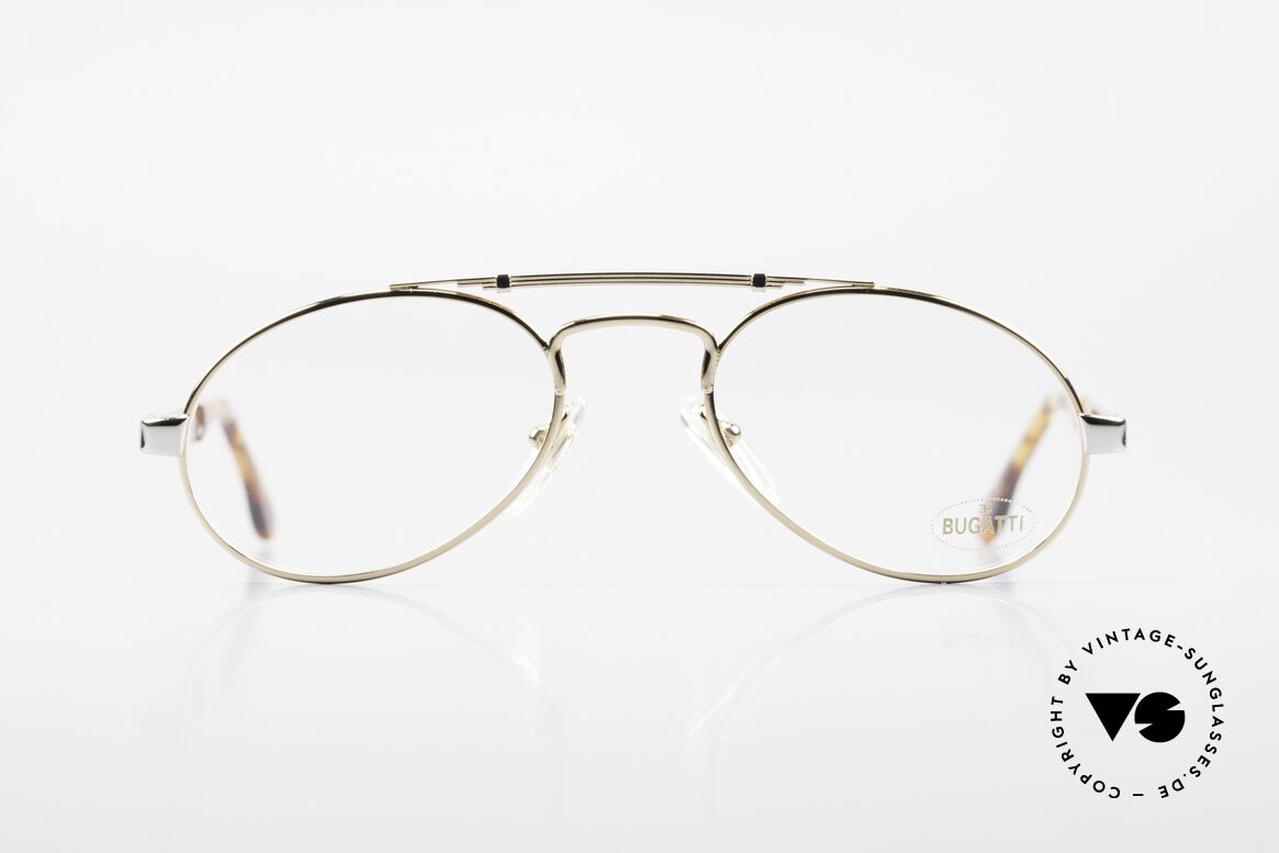 Bugatti 16908 Vergoldete Vintage Brille 80er, sehr elegante Designer-Brillenfasung von Bugatti, Passend für Herren