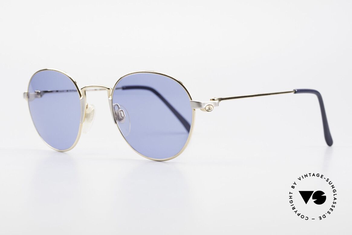 Bugatti EB600 Luxus 90er Panto Sonnenbrille, gold/palladium-Brille der 'Ettore Bugatti' Serie, Passend für Herren