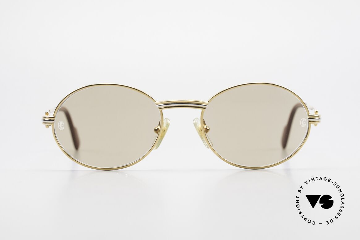 Cartier Saint Honore - S Kleine Ovale Sonnenbrille 90er, edles & zeitloses Design, SMALL-Größe 49°18, 130, Passend für Herren und Damen