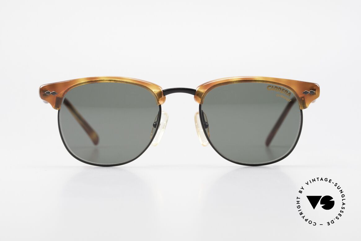 Carrera 5624 Clubmaster Stil Sonnenbrille, zeitlose 90er Jahre Carrera Designer-Sonnenbrille, Passend für Herren