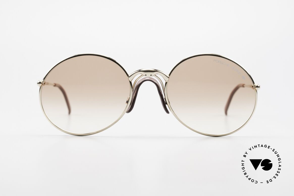 Porsche 5658 Runde Vintage Sonnenbrille, runde 90er Jahre Porsche Design Luxus-Sonnenbrille, Passend für Herren