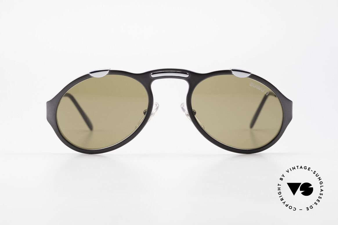 Bugatti 13152 Limited Luxus Vintage Sonnenbrille, limitierte Sonderedition mit Bugatti-Schriftzug auf Glas, Passend für Herren