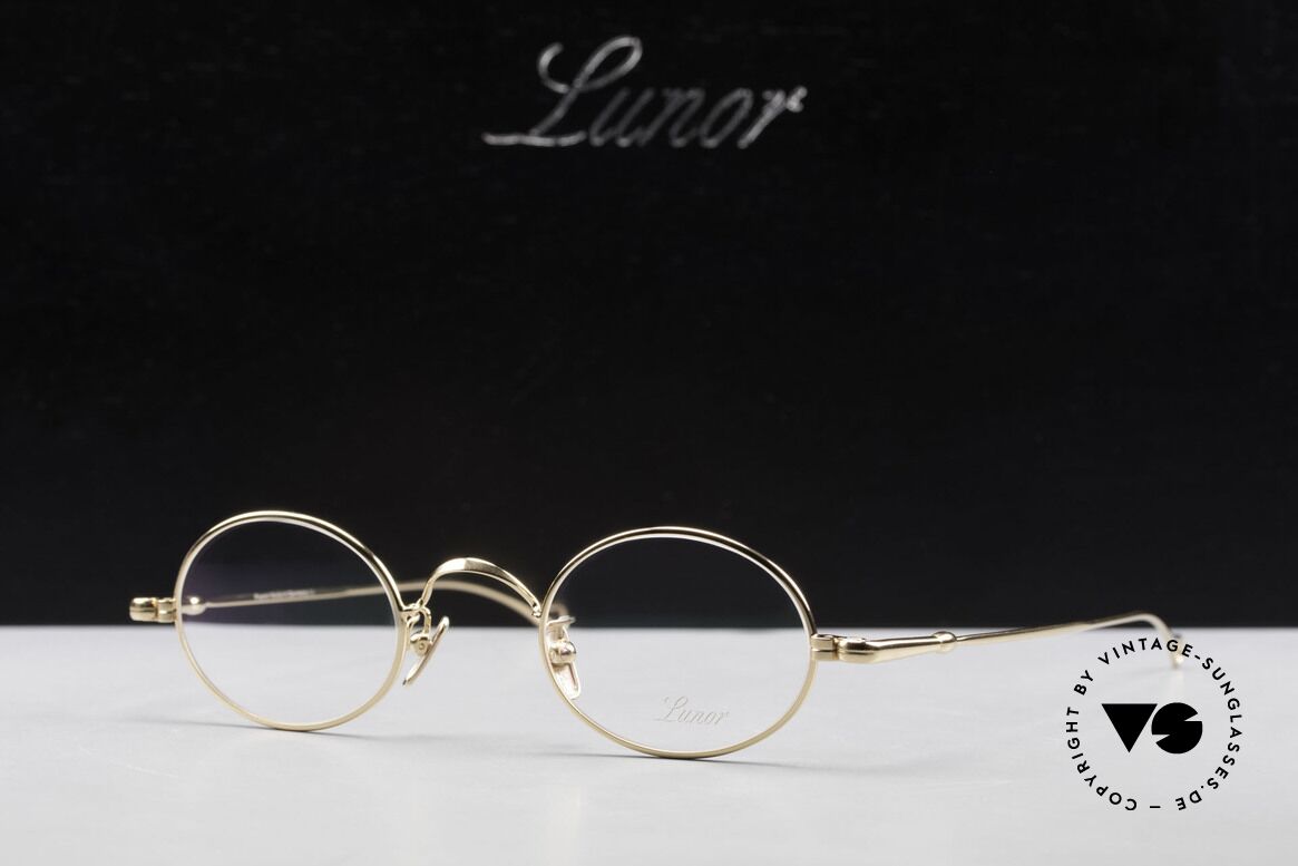Lunor V 100 Ovale Brille 22kt Vergoldet, Größe: medium, Passend für Herren und Damen
