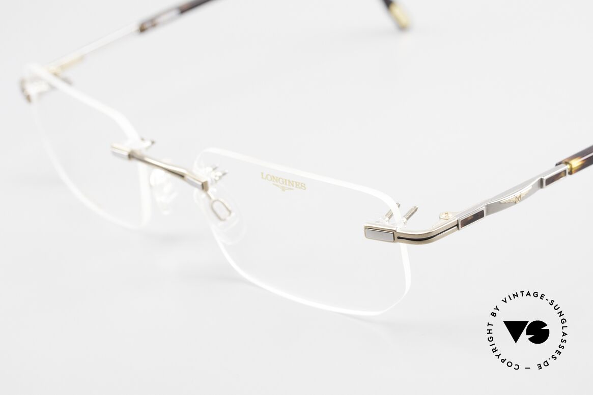 Longines 4238 90er Randlosbrille Pure Titan, ungetragen (wie alle unsere 90er Herren-Brillengestelle), Passend für Herren