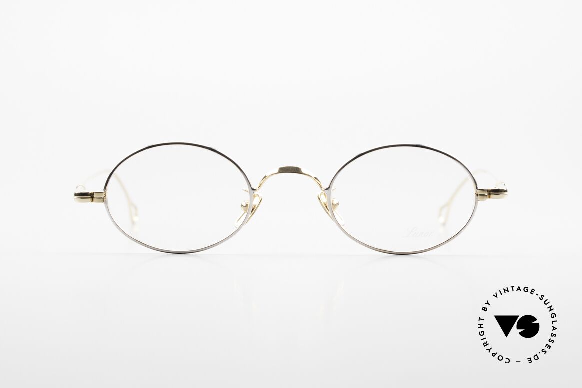 Lunor V 100 Ovale Lunor Brille Bicolor, ohne große Logos; stattdessen in zeitloser Eleganz, Passend für Herren und Damen