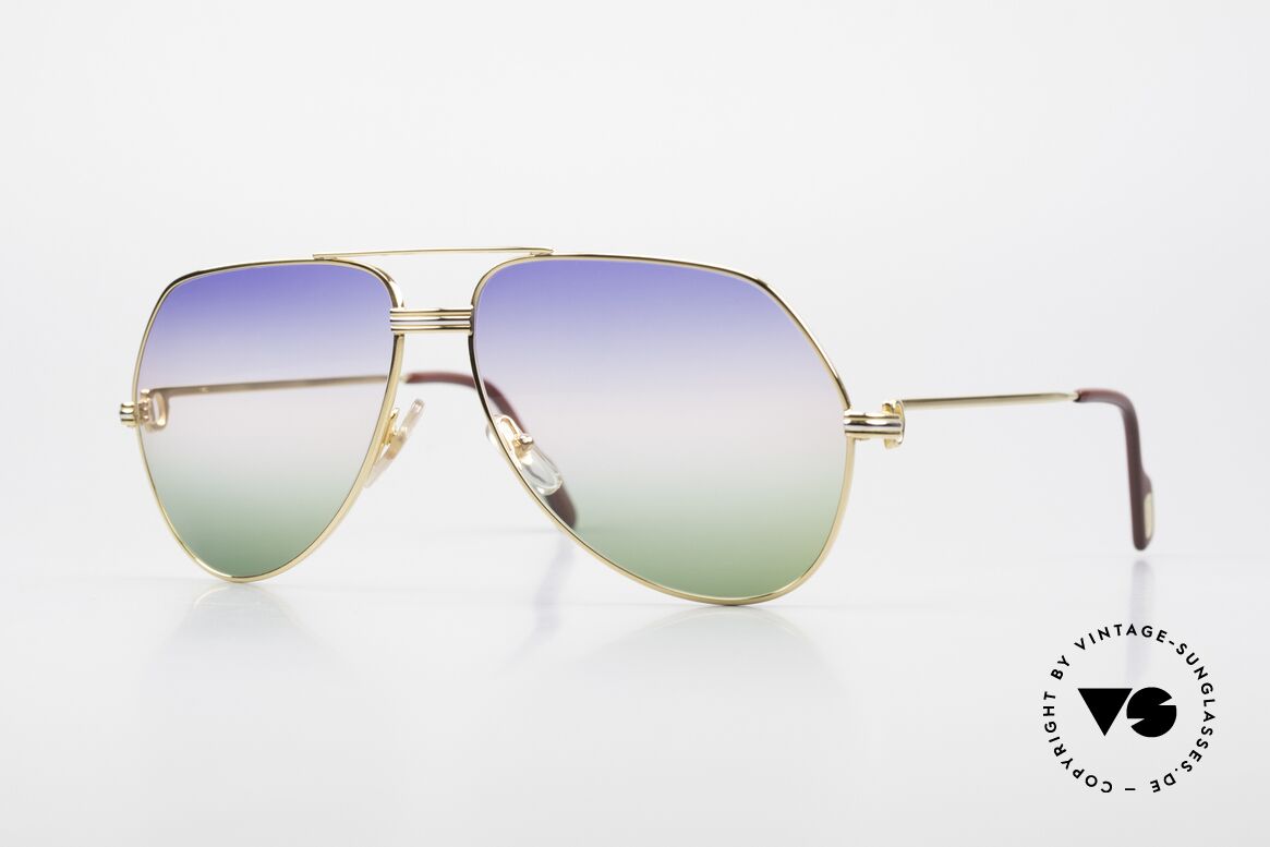 Cartier Vendome LC - L Rare Luxus Sonnenbrille 80er, Vendome = die berühmteste Sonnenbrille von Cartier, Passend für Herren