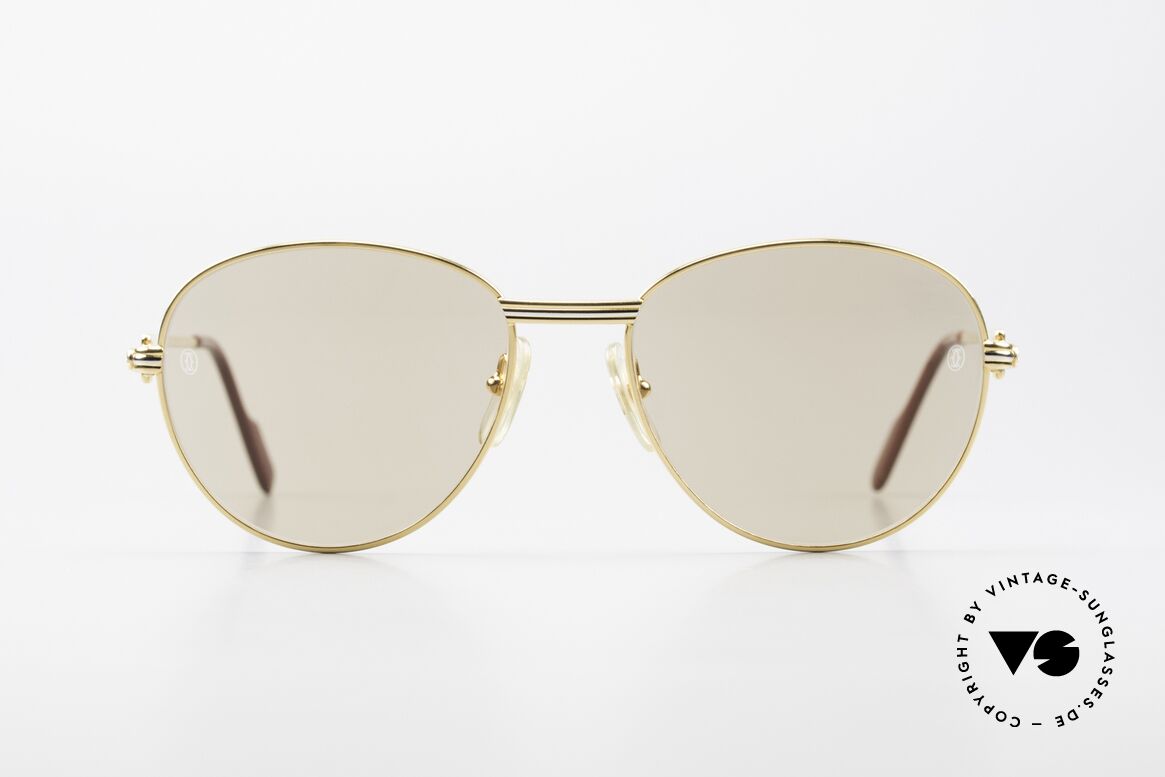 Cartier S Brillants 0,20 ct 80er Diamanten Sonnenbrille, runde Cartier Luxus-Sonnenbrille in Größe 55°18, Passend für Damen