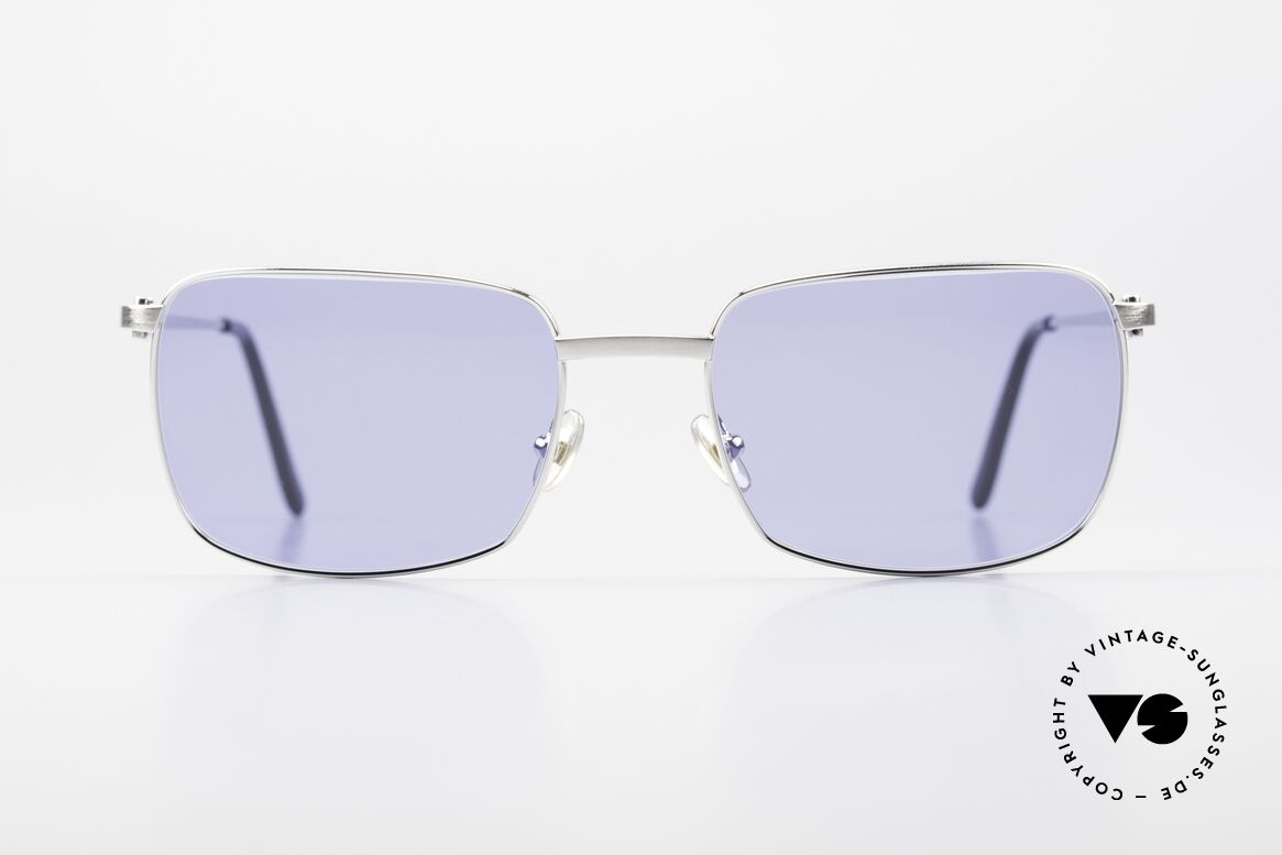 Cartier Trinidad Luxus Platin Sonnenbrille, eckige CARTIER Sonnenbrille in Größe 56/19, 140, Passend für Herren