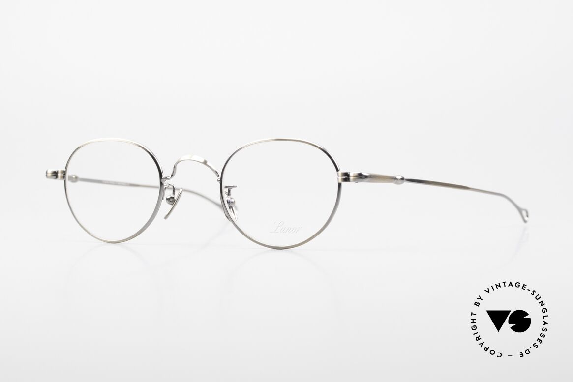 Lunor V 107 Runde Panto Brille Antik Gold, alte LUNOR Brille in Größe 43/24 und ANTIK GOLD, Passend für Herren und Damen