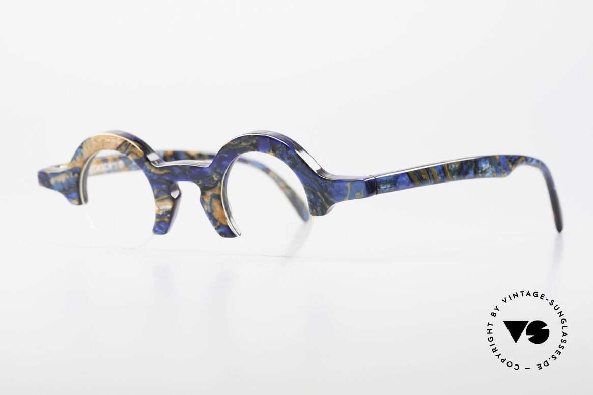 Proksch's A2 Runde 90er Brille Futuristisch, futuristisches Design vergangener Tage (90er), Passend für Herren und Damen