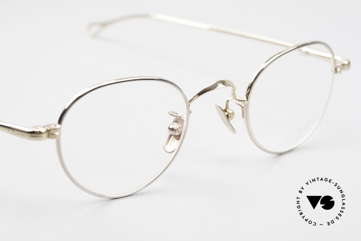 Lunor V 107 Runde Brille Panto Bicolor BC, absolute Top-Qualität: Nasenpads aus reinem Titan, Passend für Herren und Damen