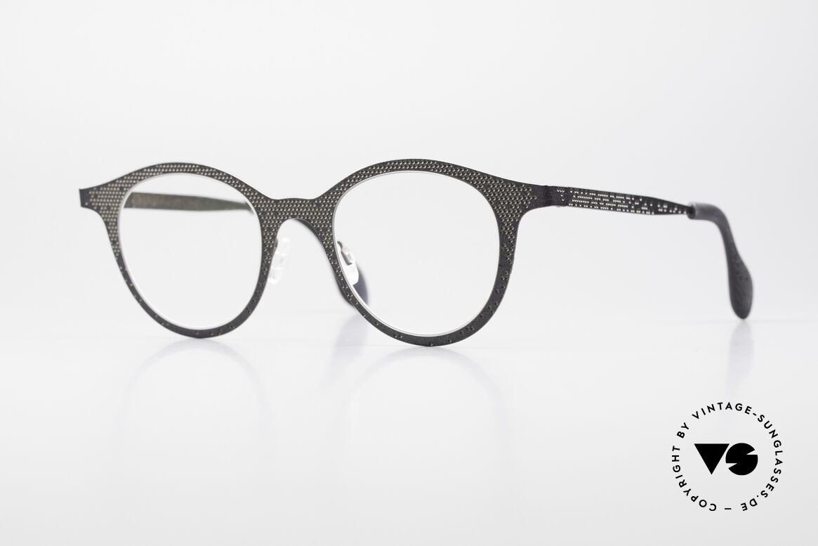 Theo Belgium Mille 61 Lebendiges Rahmenmuster, grandiose Theo Designerbrille in Größe 47-22, Passend für Herren und Damen