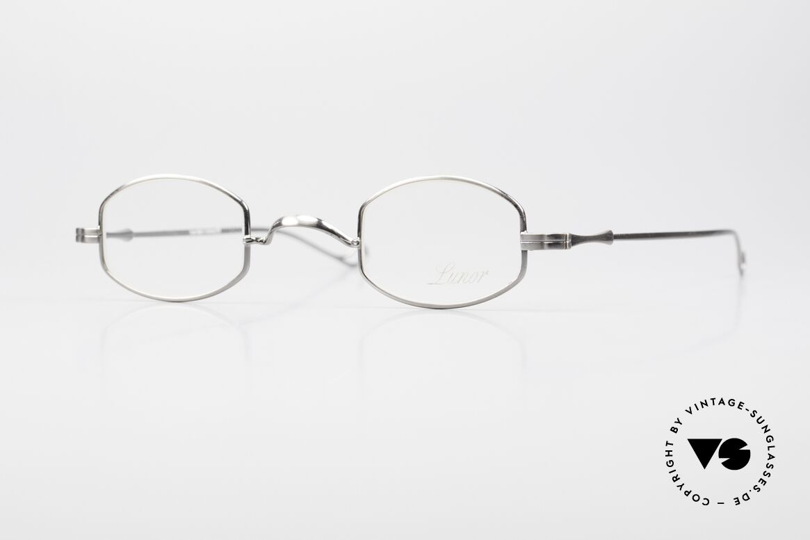 Lunor II 02 Kleine Brille in Antik Silber, sehr kleine Lunor Brille in antik silber (Gr. 37/24), Passend für Herren und Damen