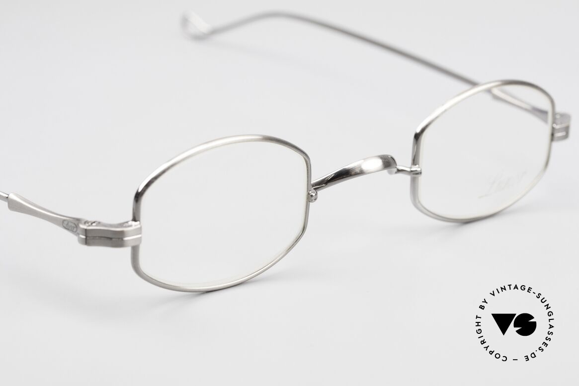 Lunor II 02 Kleine Brille in Antik Silber, ein ca. 20 Jahre altes, ungetragenes LUNOR Original!, Passend für Herren und Damen