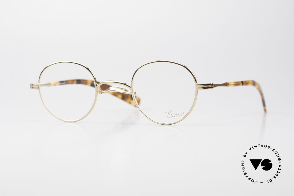 Lunor Swing A 32 Panto Asiatische Version Kleiner Steg, alte Lunor Brille mit Schaukelsteg bzw. Schwenksteg, Passend für Herren und Damen