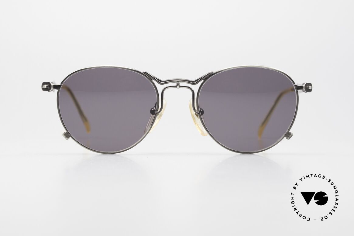 Jean Paul Gaultier 55-2177 Rare Designer Sonnenbrille, einzigartige Rahmenlackierung 'metallic smoke silver', Passend für Herren und Damen