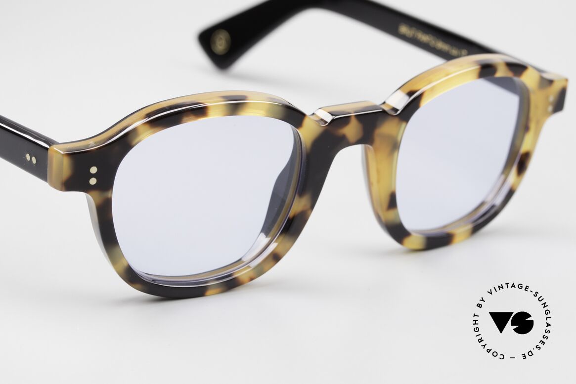 Lesca Brut Panto 8mm Sonnenbrille Limited Acetat, gleiche Materialien, Größen, Formen und Qualitäten, Passend für Herren und Damen
