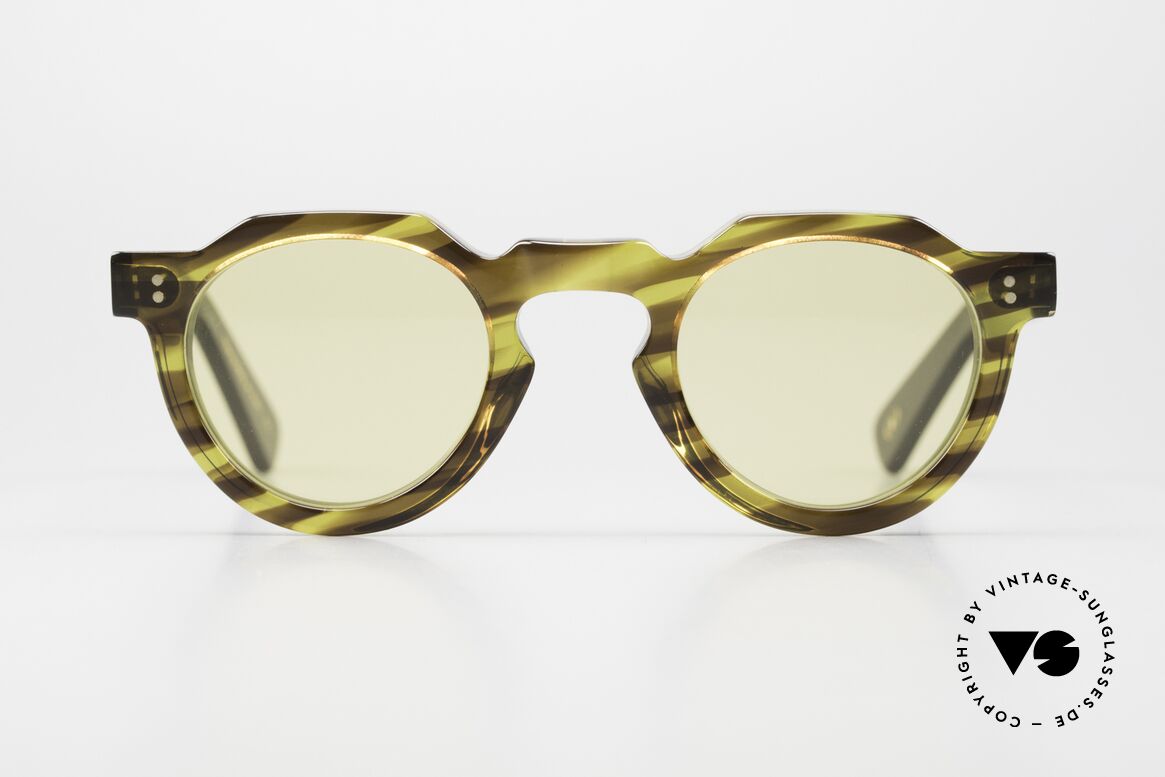 Lesca Crown Panto 8mm Sonnenbrille Upcycling, neue LESCA Sonnenbrille aus altem vintage Acetat, Passend für Herren und Damen