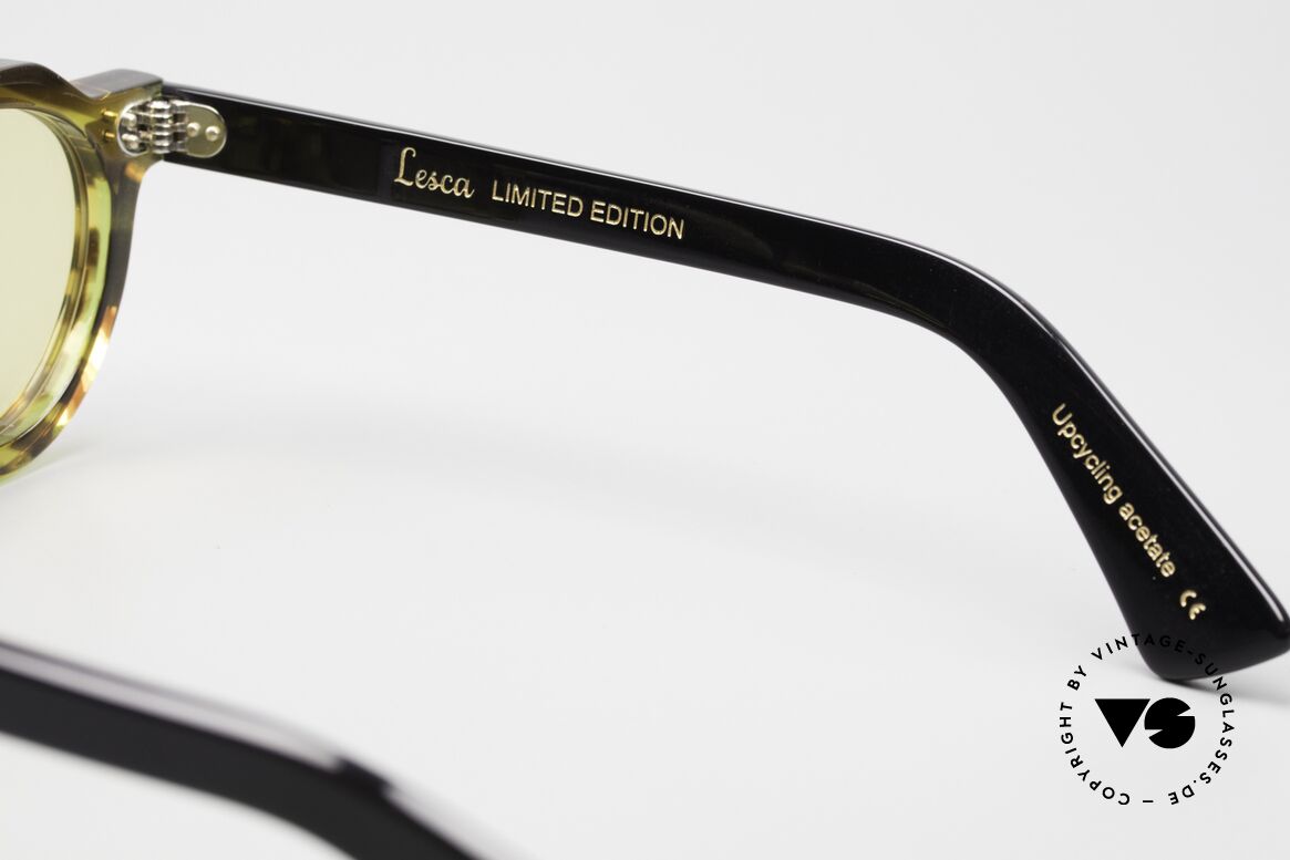 Lesca Crown Panto 8mm Sonnenbrille Upcycling, ungetragenes Kultmodell mit Mineral-Sonnengläsern, Passend für Herren und Damen