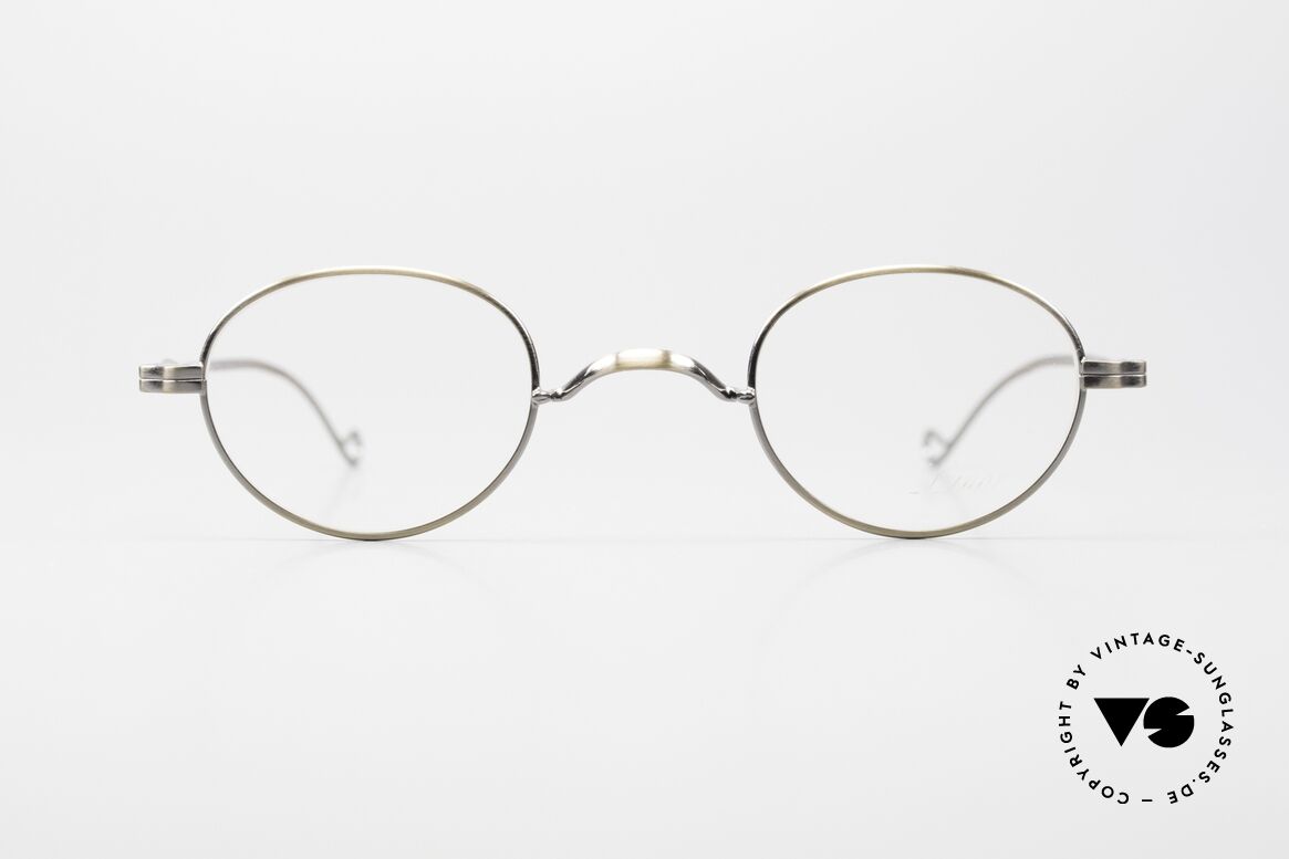 Lunor II 20 Kleine 90er Brille Antik Gold, Vollrand-Metallfassung mit hochwertigem Schutzlack, Passend für Herren und Damen