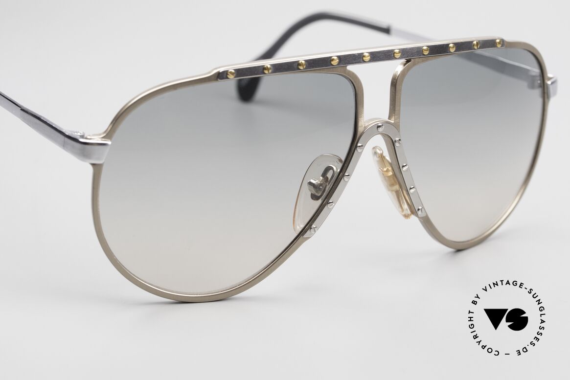 Alpina M1 80er Kult Brille West Germany, Fassung: braungrau + silberne & goldene Schrauben, Passend für Herren und Damen