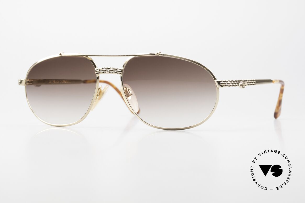 Bugatti EB503 Herren Sonnenbrille XL 90er Gold, rare vintage Brille der Ettore BUGATTI Collection, Passend für Herren