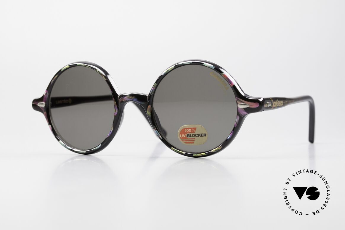 Carrera 5504 Runde 90er Brille Limited, runde Carrera Sonnenbrille von 1994 in Gr. 46-17, Passend für Herren und Damen