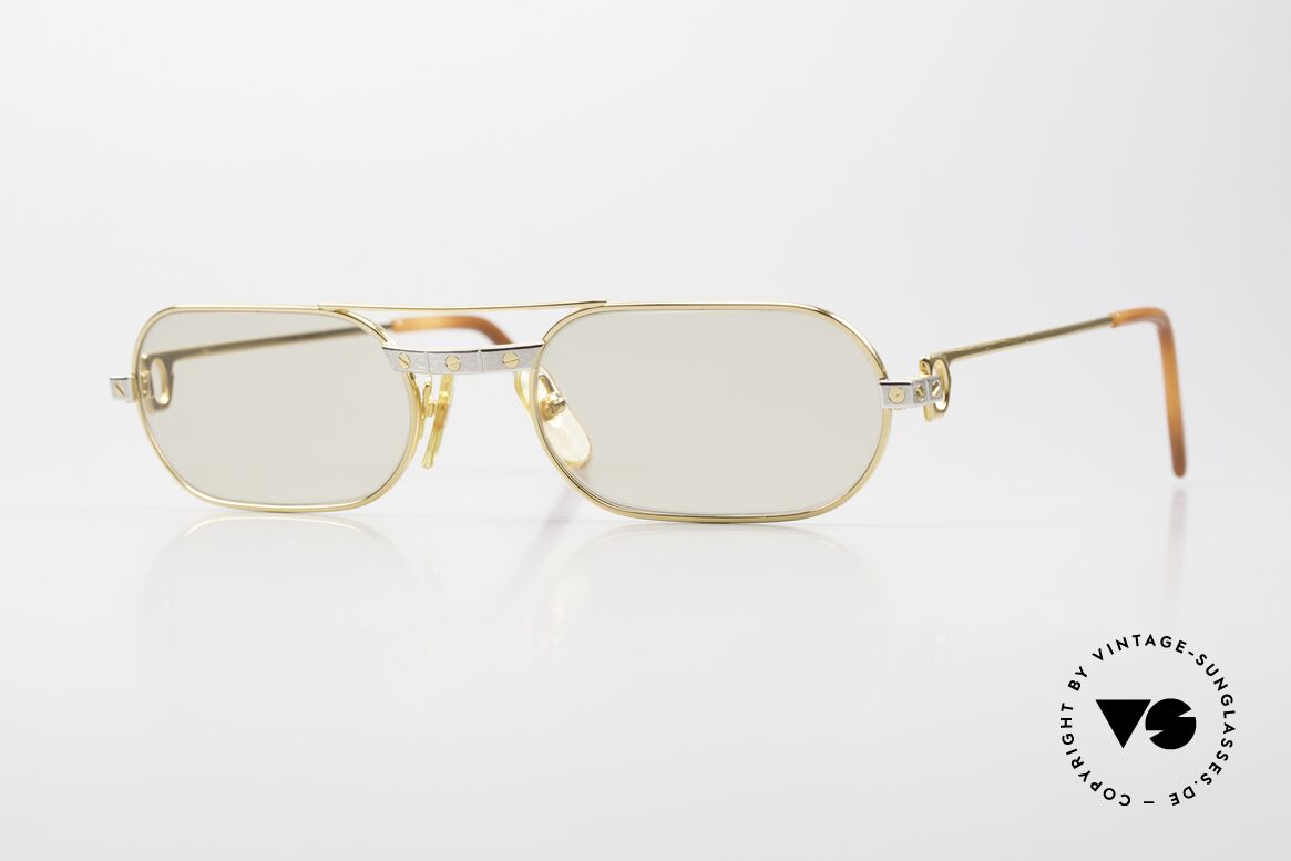 Cartier Must Santos - M Changeable Mineral Lenses, MUST = das erste Modell der Lunettes Collection 1983, Passend für Herren und Damen