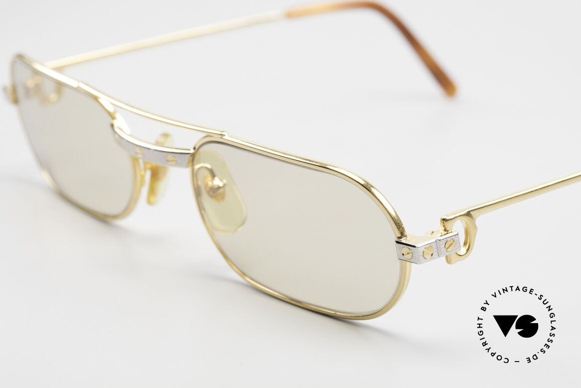 Cartier Must Santos - M Changeable Mineral Lenses, diese Mineralgläser verdunkeln bei Sonne automatisch, Passend für Herren und Damen