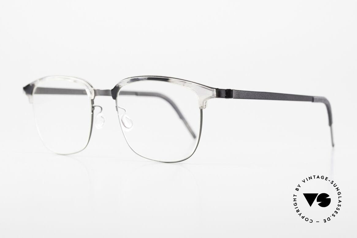 Lindberg 9835 Strip Titanium Designerbrille Ladies & Gents, zeitloses Design & interessante Marmor-Kolorierung, Passend für Herren und Damen