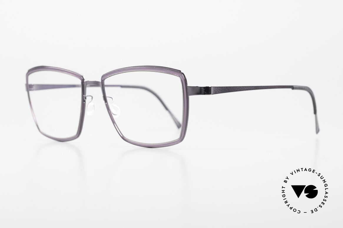 Lindberg 9741 Strip Titanium Damenbrille Vintage Brille, bezauberndes Rahmendesign (leicht violett koloriert), Passend für Damen