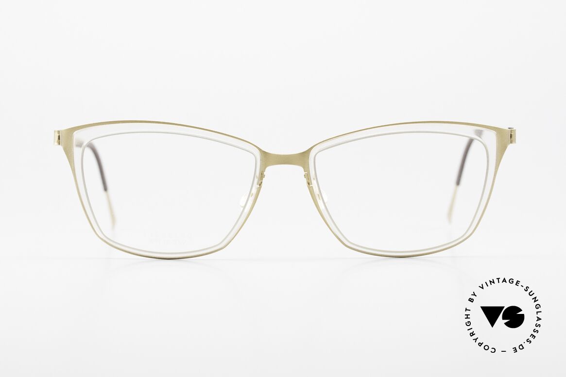 Lindberg 9713 Strip Titanium Damenbrille Klassisch Gold, Modell 9713, in Größe 52/18, Bügel 135mm, Color GT, Passend für Damen