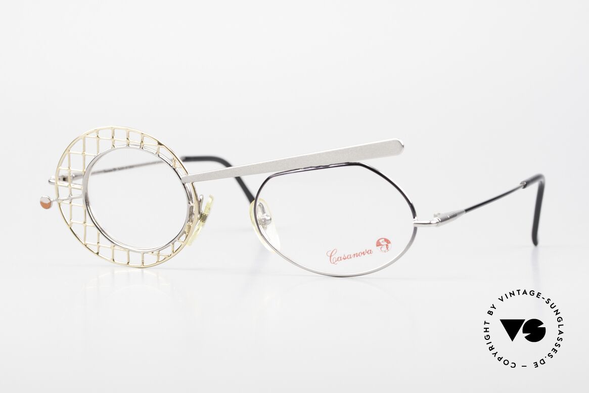 Casanova SC8 Gib das Beste in allem was du machst!, vintage 80er Jahre Kunst-Designerbrille von Casanova, Passend für Herren und Damen