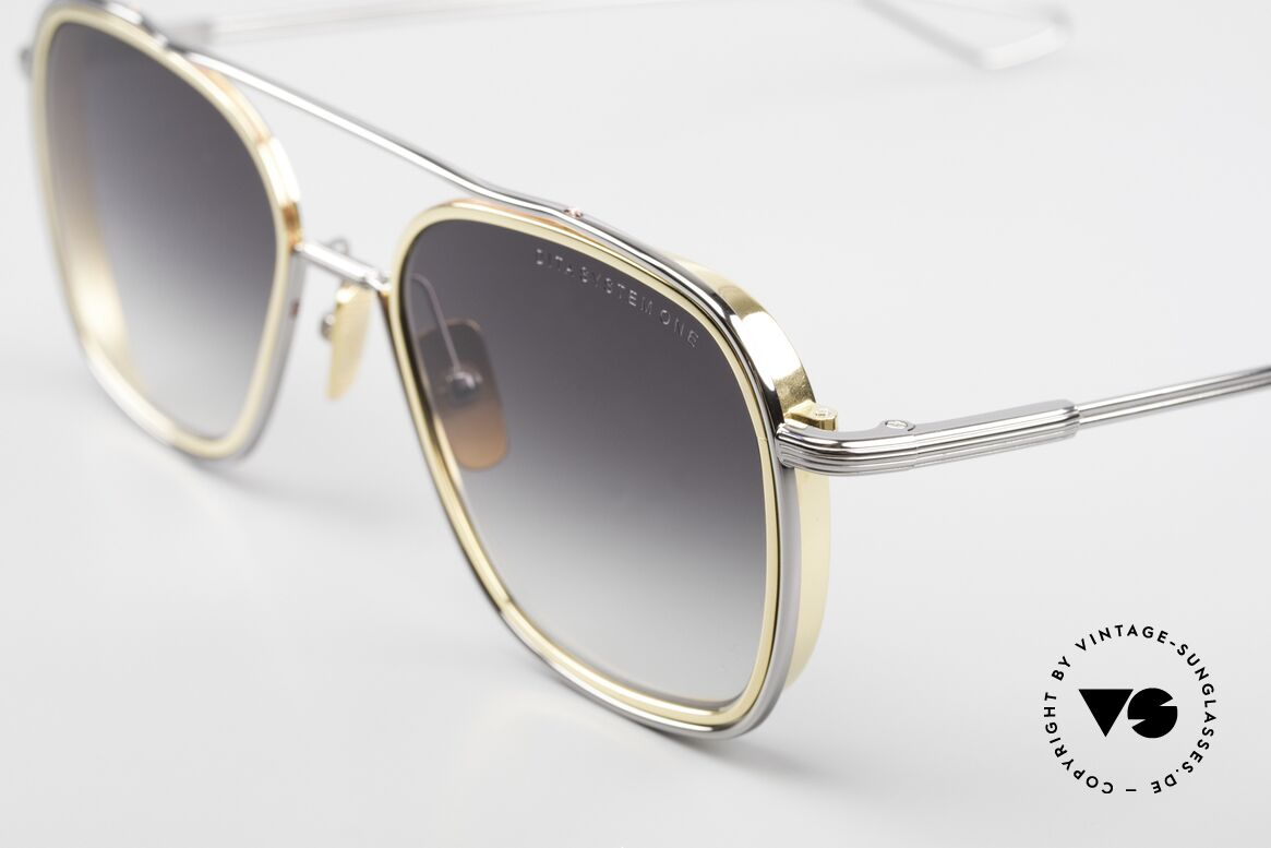 DITA System One Herren Sonnenbrille Aviator, zudem entspiegelte Verlaufsgläser; 100% UV Schutz, Passend für Herren