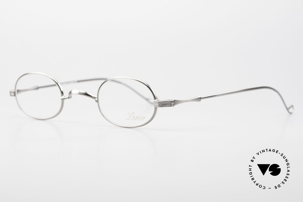 Lunor II 08 Ovale Brille AS Antik Silver, Brillendesign in Anlehnung an frühere Jahrhunderte, Passend für Herren und Damen