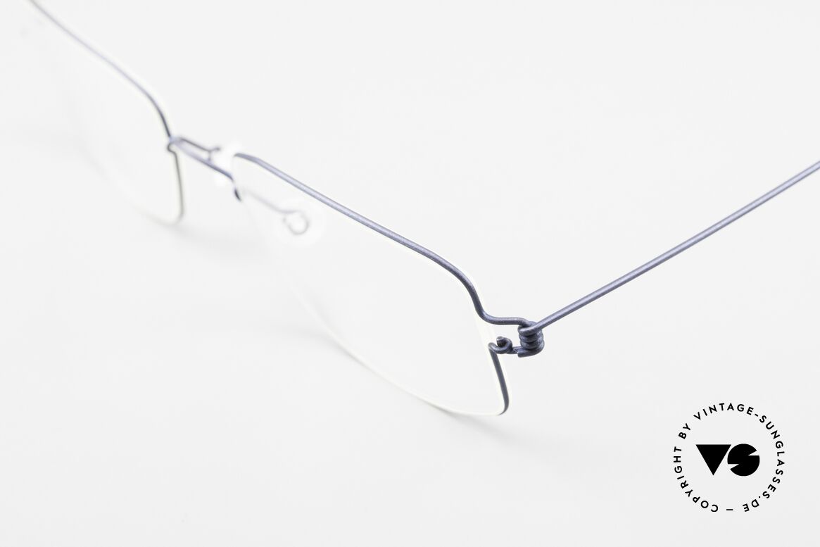 Lindberg Helios Air Titan Rim Herrenbrille In Dunkelblau, extrem stabile Fassung, flexibel & elastisch, und nur 3g, Passend für Herren