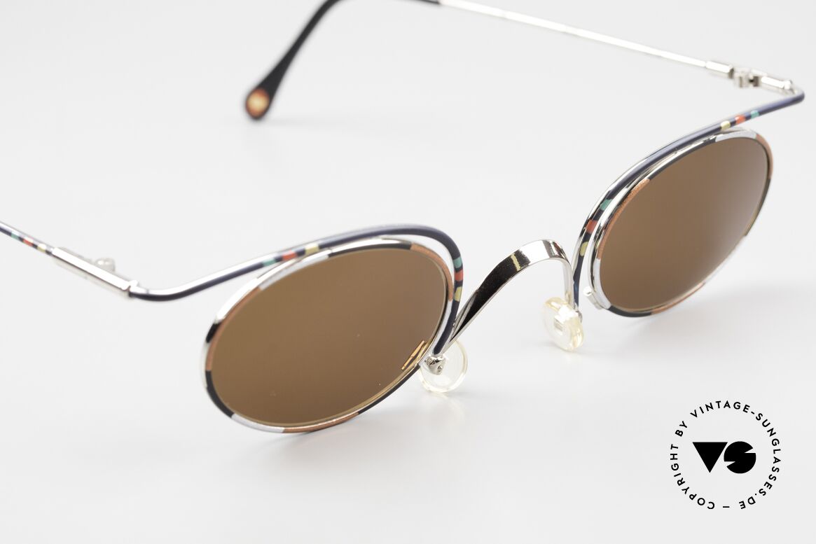 Casanova LC31 Ovale Sonnenbrille 1990er, ungetragen mit braunen Sonnengläsern; 100% UV Schutz, Passend für Herren und Damen