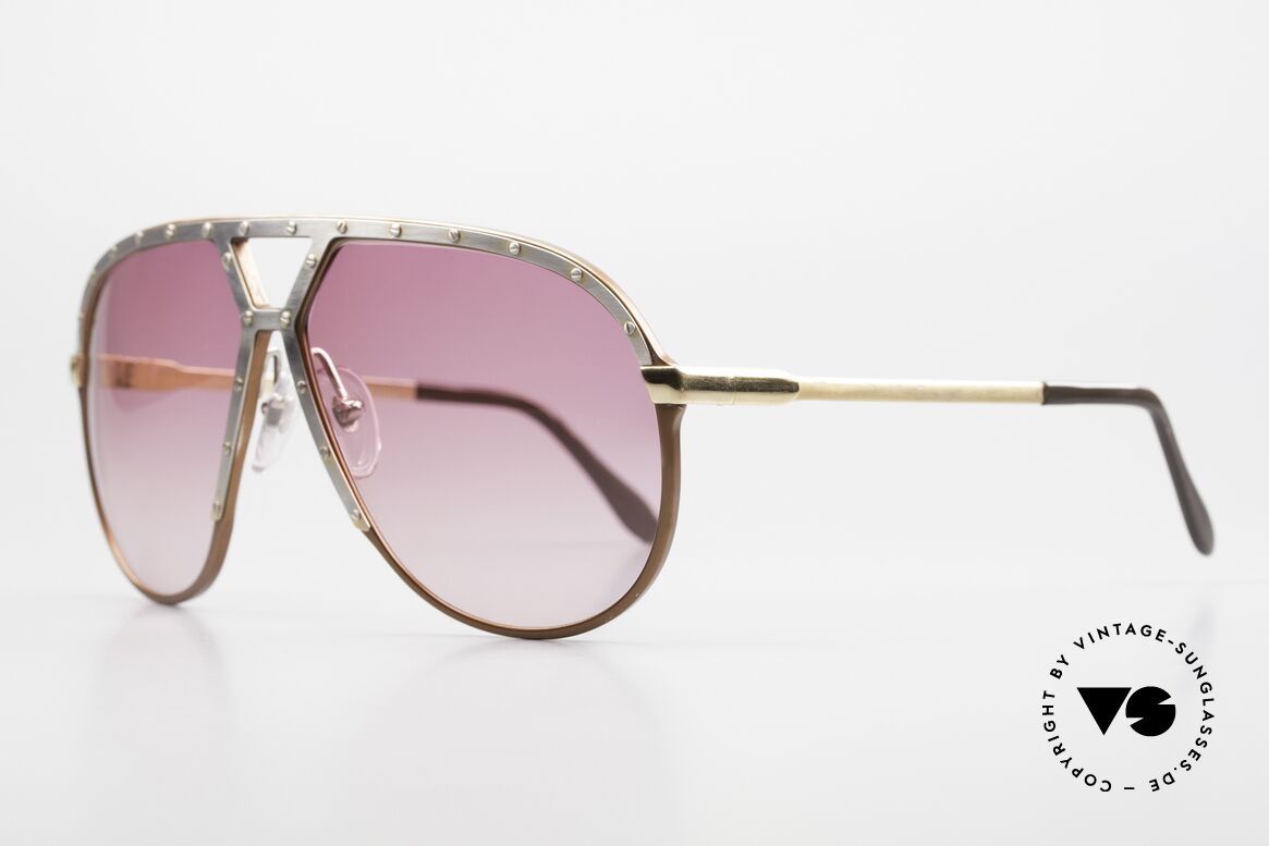 Alpina M1 Vintage Brille Damen & Herren, neue Sonnengläser in pink-Verlauf (100% UV), Passend für Herren und Damen