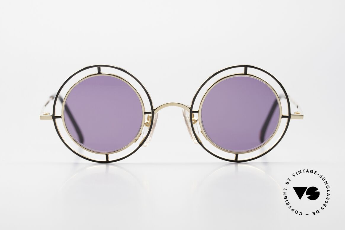 Casanova MTC 2 Runde Brille 24kt Vergoldet, venezianisches Design mit technischen Gimmicks, Passend für Herren und Damen