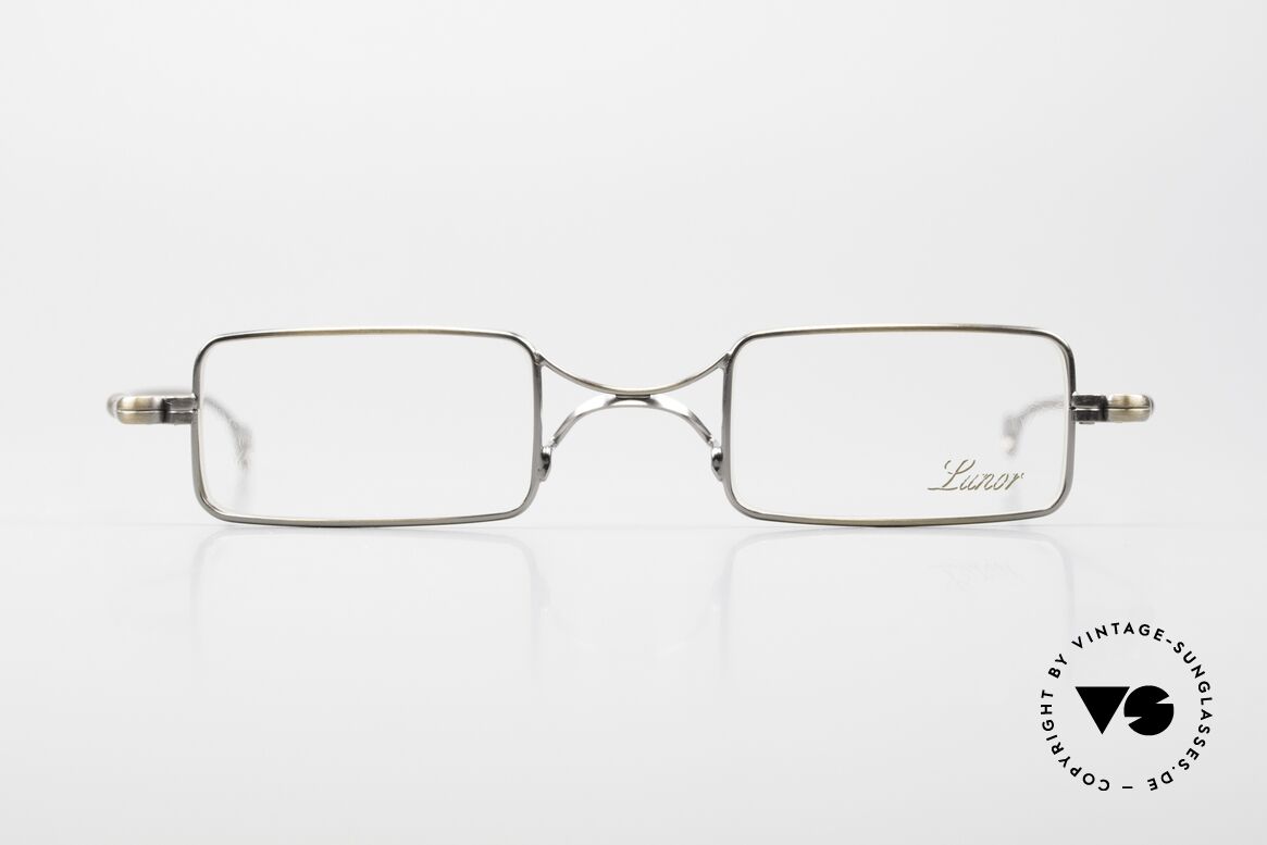 Lunor X-Bridge Square Edle Brille in Antik Gold, ohne große Logos; stattdessen mit zeitloser Eleganz, Passend für Herren und Damen