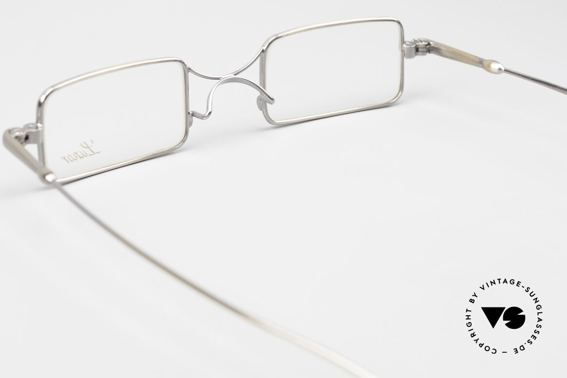 Lunor X-Bridge Square Edle Brille in Antik Gold, Größe: small, Passend für Herren und Damen