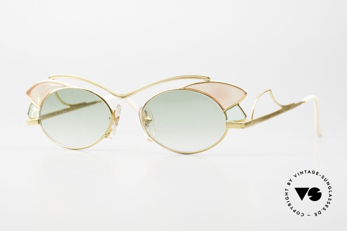 Casanova LC1 Murano Glas Sonnenbrille, zauberhafte CASANOVA Damen-Sonnenbrille; 80er/90er, Passend für Damen