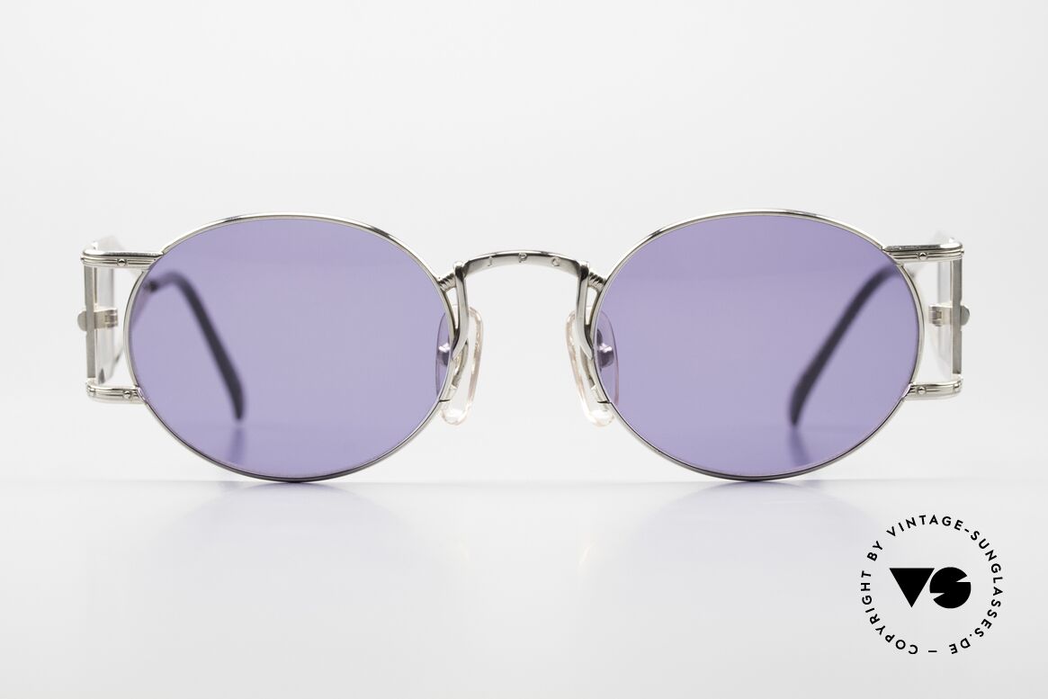 Jean Paul Gaultier 56-4672 Kunstvolle Sonnenbrille Oval, ein echtes Designerstück aus den frühen 90ern, Passend für Herren und Damen