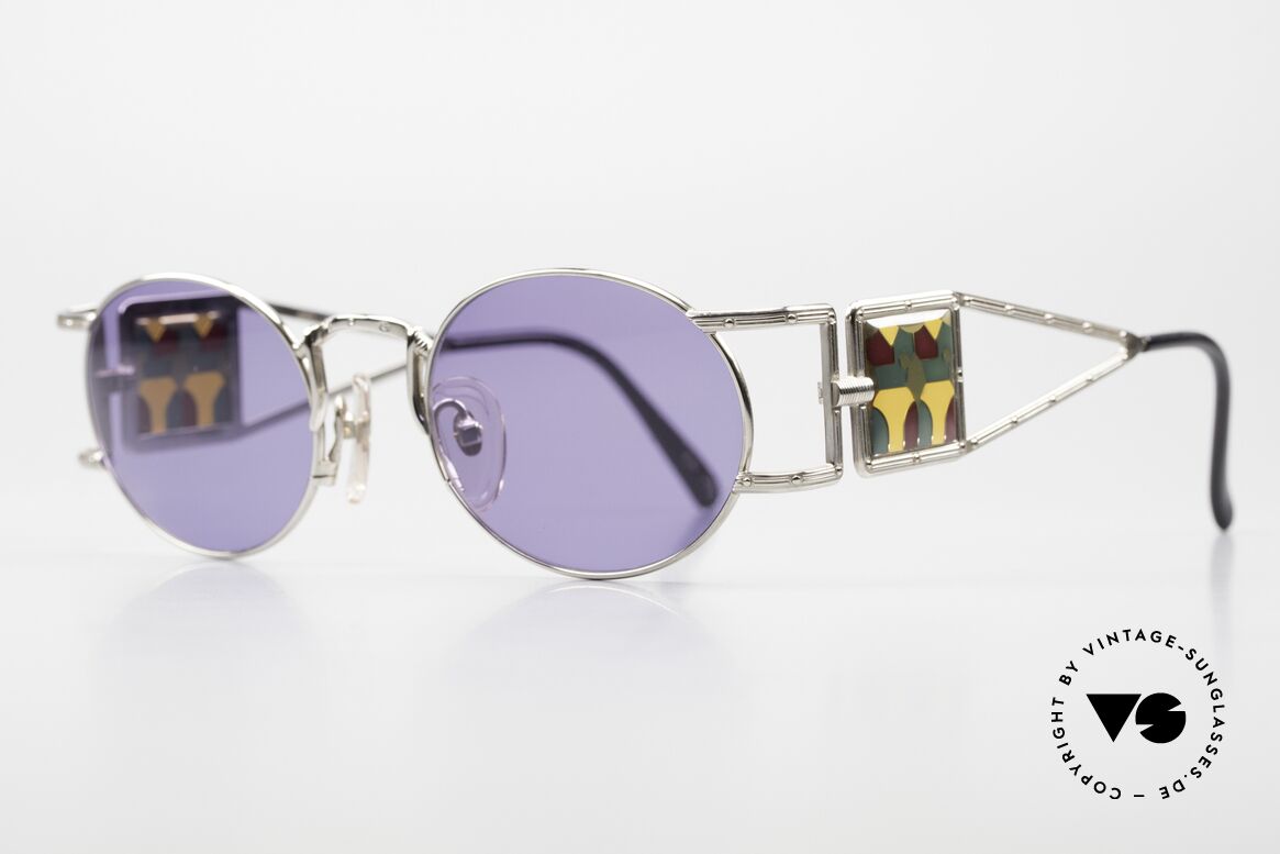 Jean Paul Gaultier 56-4672 Kunstvolle Sonnenbrille Oval, kunstvolle vintage Sonnenbrille in Top-Qualität, Passend für Herren und Damen