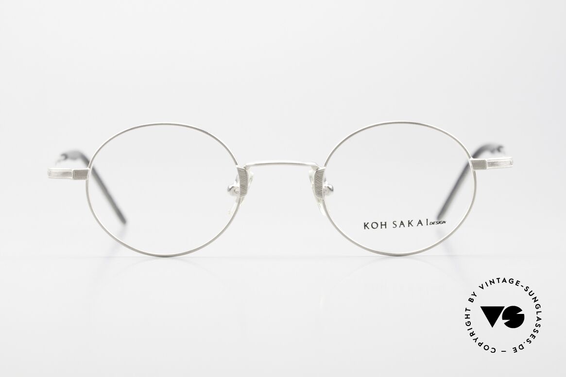 Koh Sakai KS9700 Runde Brille Titanium 90er, Größe 44-21 (für große Sehstärken geeignet), Titanium, Passend für Herren und Damen