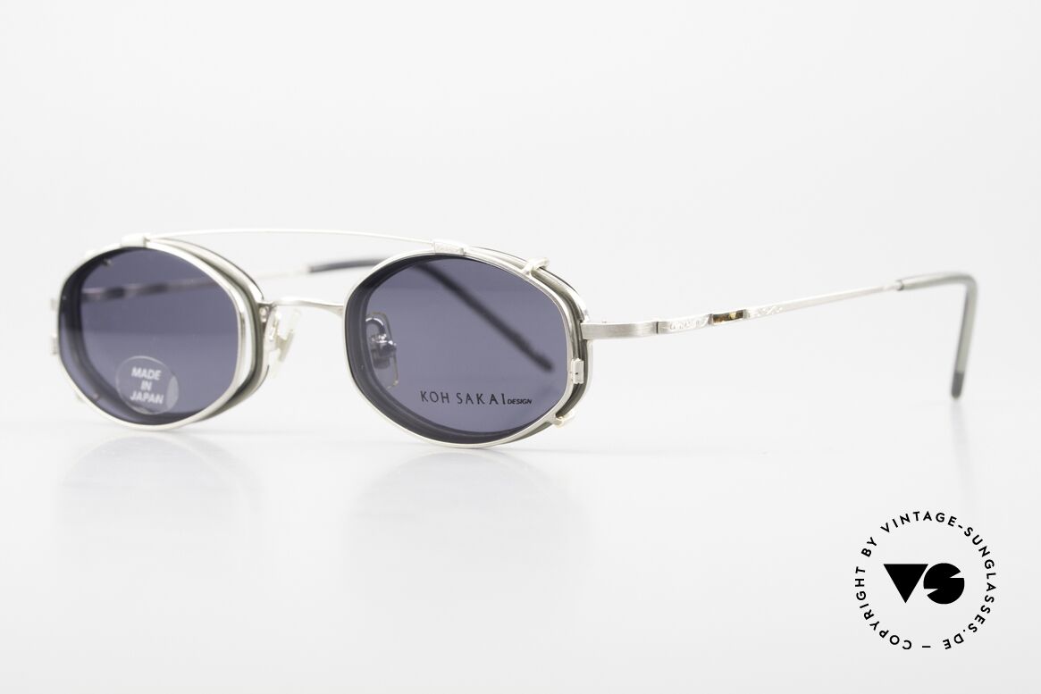 Koh Sakai KS9836 Clip On Titanium Brille 90er, 1997 in Los Angeles designed & in Sabae (JP) produziert, Passend für Herren und Damen
