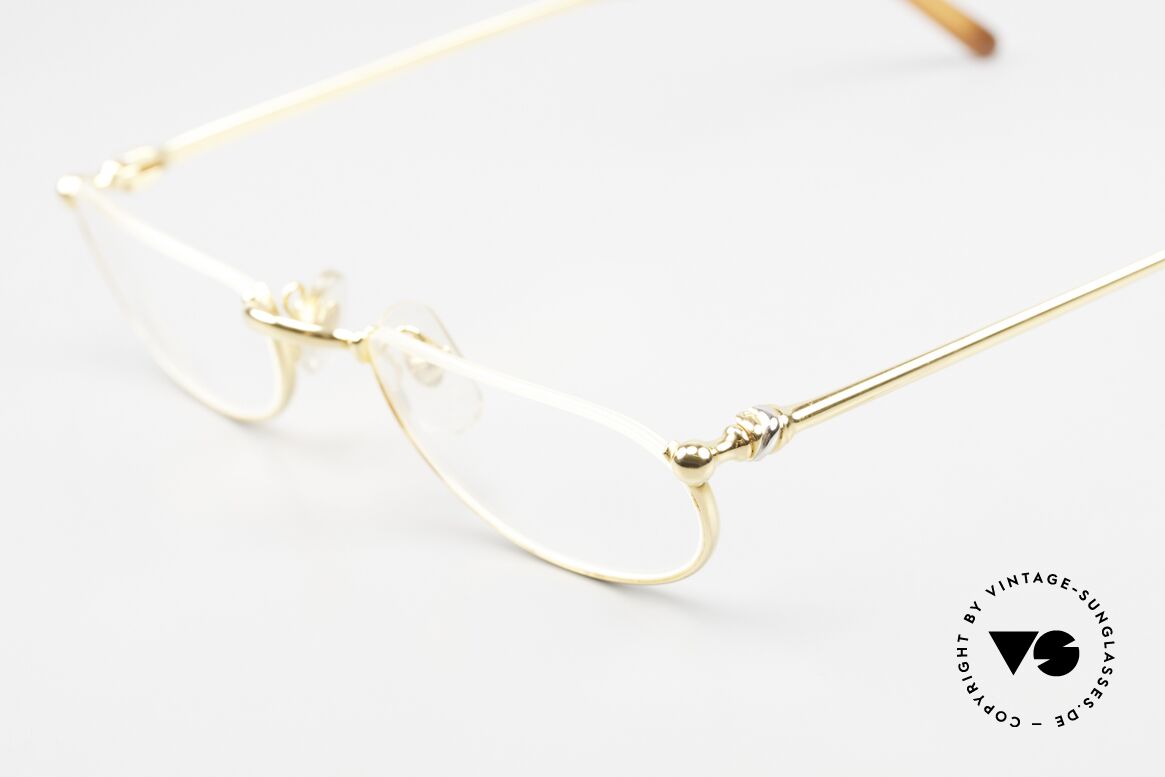 Cartier Demi Lune 2000 Ovale Luxus Lesebrille Gold, ungetragene vintage Brille mit orig. Box und OVP, Passend für Herren und Damen