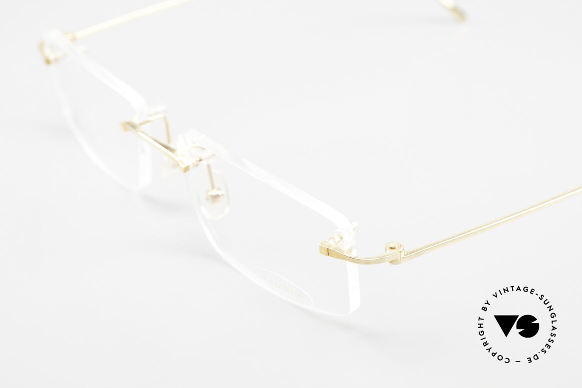 Cartier Precious Metal 18kt Echtgold Brille, wahres Understatement, denn sehr dezentes Design!, Passend für Herren und Damen