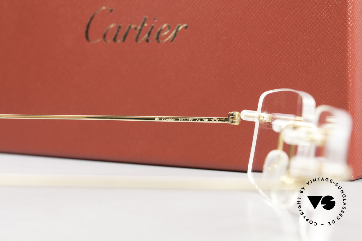 Cartier Precious Metal 18kt Echtgold Brille, Größe: large, Passend für Herren und Damen