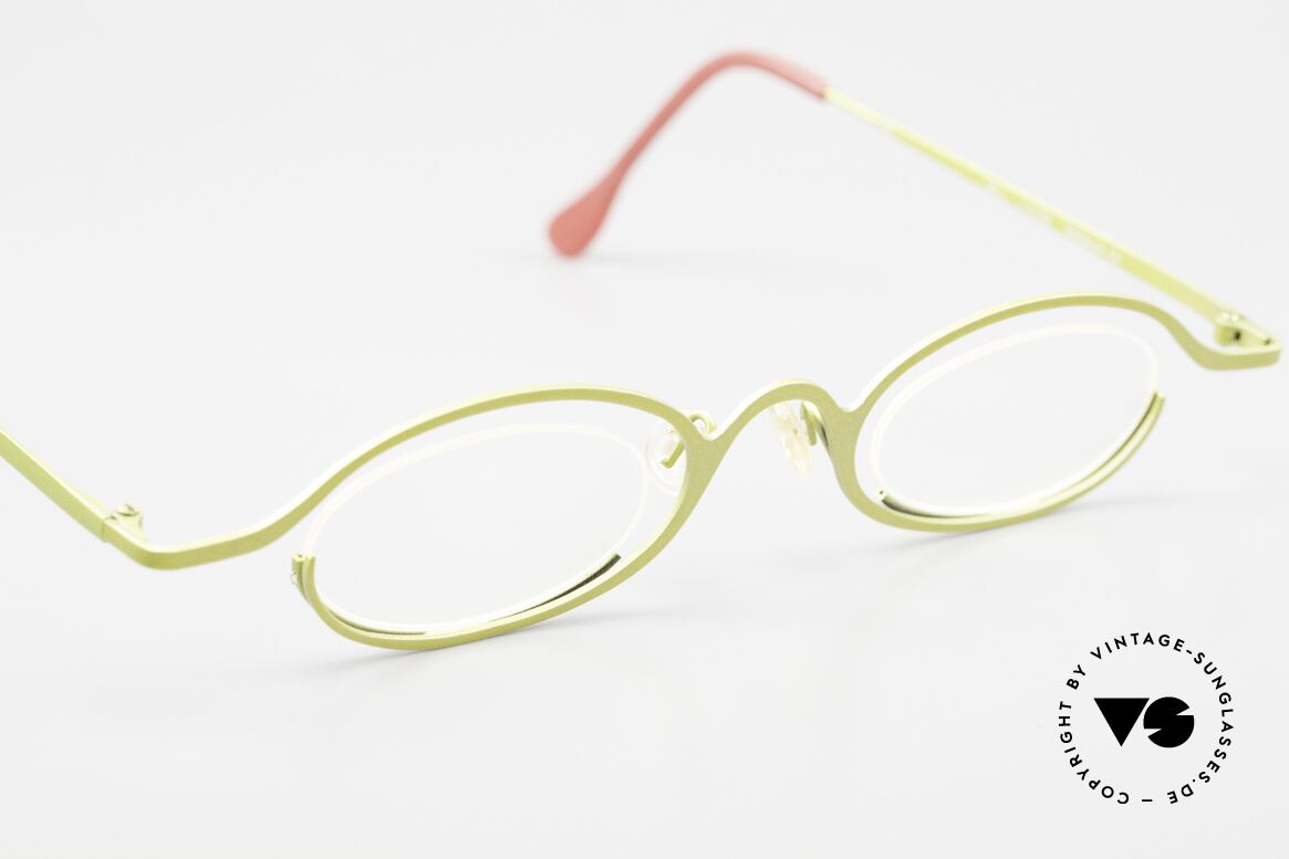 Theo Belgium Resso Schöne Damenbrille Minzgrün, ungetragene Kunstbrille für die, die sich trauen!, Passend für Damen